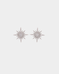 Kiwicraft Zircon Star Rhodium Studs