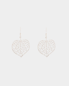 Jewellery: Kiwicraft Silver Kawakawa Leaf Earrings