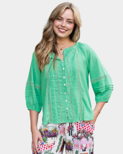 Tops: Silver Wishes Pagot Lace detailed Blouse