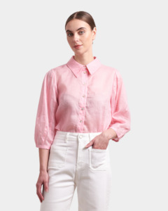 Shirts: Neris Pink Tuck Shirt