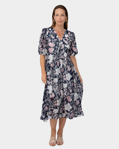 New Arrivals 1: Fria Flower with stem button through dress