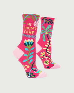New Arrivals 1: Blue Q Hi I Dont Care Thanks Socks
