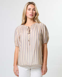 Tops: Stella & Gemma Arlo Blouse - Stripe