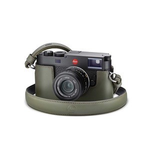 Q Accessories: LEICA CARRY STRAP LEATHER OLIVE GREEN