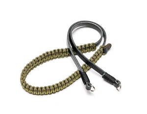 Tl Bags Cases Straps 1: LEICA PARACORD STRAP BLACK/OLIVE 100cm