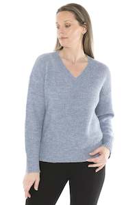 V Neck Pullover Denim