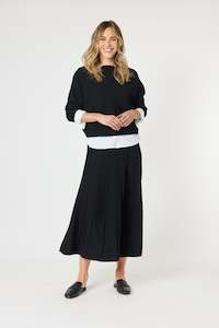 Gordon Smith: Kate Long Knit Skirt Black