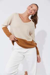 Haven: Casablanca Block Knit Sand/Dune