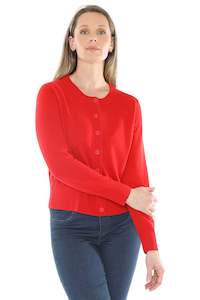 Button Through Cardi Poppy