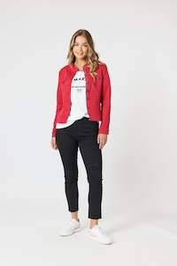 Maggie Denim Jacket RED