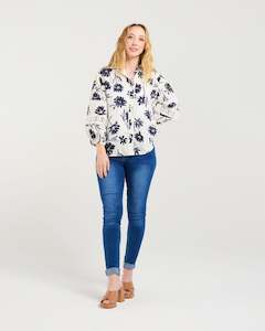 Tops: Arabella Shirt Ink Blossom