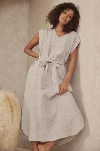 Sebou Dress Charcoal Fleck