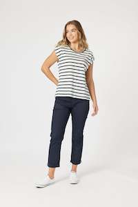 New Isabella Cotton Pant Navy