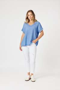 Threadz: Sienna Top Washed Blue