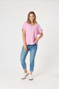 Threadz: Sienna Top Washed Pink