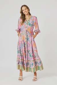 Dresses: Mardi Gras Print Dress