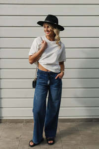 Barrel Jean Blue Wash