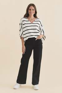 Pants Skirts: Carpenter Stretch Leg Jean Black