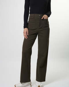 Pants Skirts: Dina Long Pant Dark Khaki
