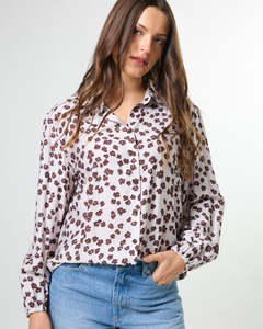 Charlotte Blouse Burgundy Bloom