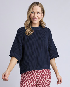 New Arrivals: Luela Short Sleeve Knit Navy