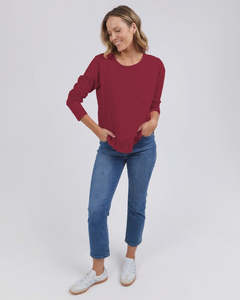 Tops: Everyday LS Tee Maroon
