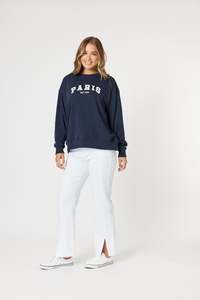 Summer Sale: Paris Sweatshirt Navy
