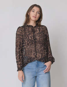 Dixie Blouse Leopard Lurex