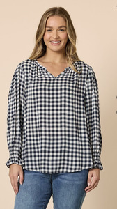 Gingham Check Top