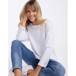 Tops: Annie 3/4 Sleeve White