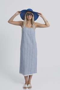 In Stock Now: Blaire Dress Blue Stripe