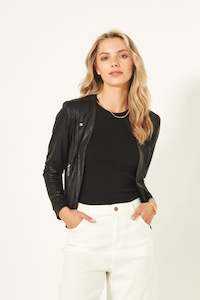 All Seasons: Mika Snakeskin Jacket Black