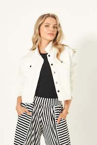 All Seasons Jackets: Selina Denim Jacket Off White