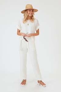 Outlet Trousers: Kennedy Long Pant Cream