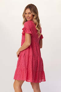 Julissa Lace Dress Cerise