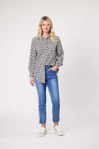 Gayle Top Black Hearts Preorder Early Feb