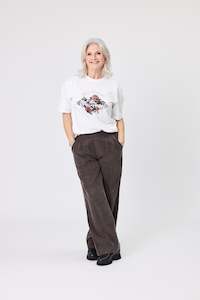 All Seasons Knitwear: Wild Hearts Tee White