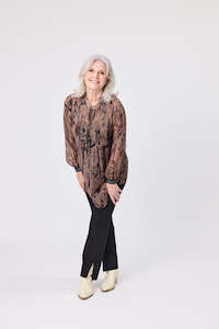 Liza Top & Singlet Brown Shades