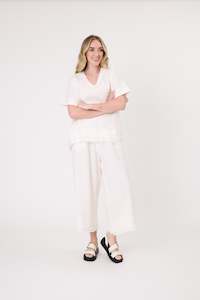 Nicole Linen Pant White