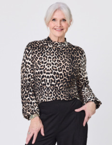 All Seasons Tops: Evie Top Leopard Print