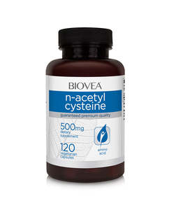 Allergy: Biovea N-acetyl cysteine 500mg 120 vegetarian capsules