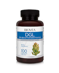 Digestion: Biovea DGL de-glycyrrhizinated licorice 100 vegetarian capsules