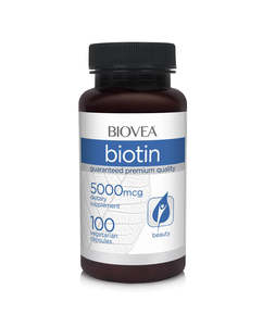 Hair: Biovea Biotin 5000mcg 100 capsules