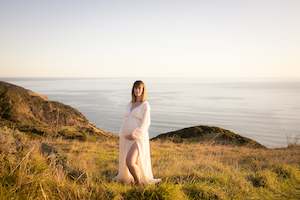 Maternity Dress: Abellita Dress | Cream | Size M (12)