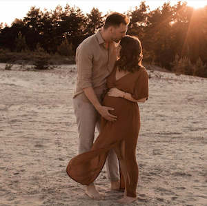 Maternity Gown: Melody Maxi | Cinnamon | Size S/M