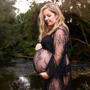 Hattie Lace Dress | Black | Free Size