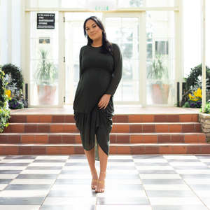 Size 16: Thrash and Thrill Dress | Army Green | Size Large