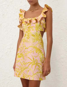 New Arrivals: Mini Golden Ruffle Dress | Lend the Label