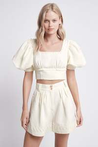 Aje: Unlace Top in White  |  Lend the Label