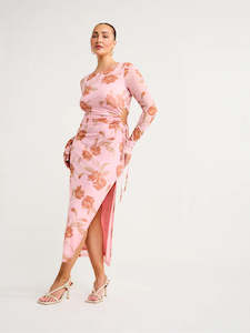 Size 6: Hansen and Gretel Athena Pink Floral Midi